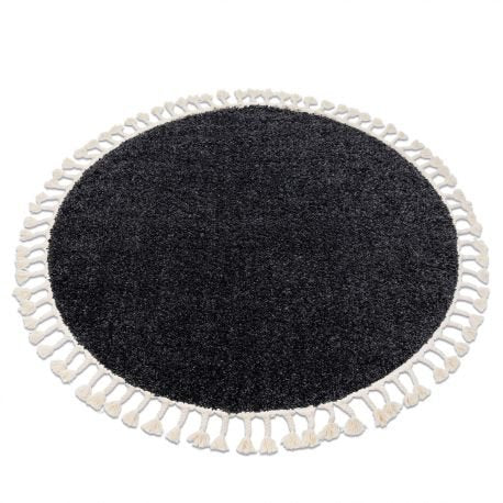 Carpet BERBER 9000 circle grey Fringe Berber Moroccan shaggy circle 120 cm - Isotmatot.fi