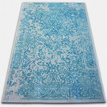 Carpet VINTAGE 22208/054 turquoise / cream classic rosette 80x150 cm - Isotmatot.fi