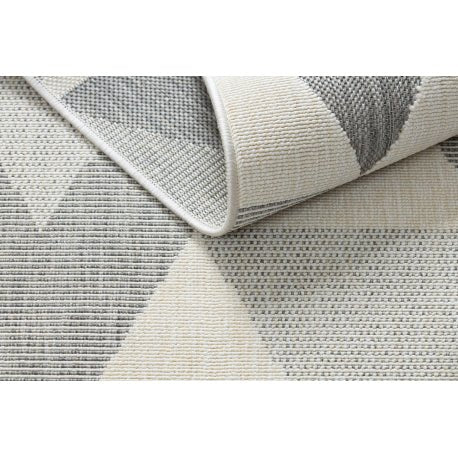 matto SprINg 20409662 kolmioita sisal, looped, valkea 80x150 cm - Isotmatot.fi